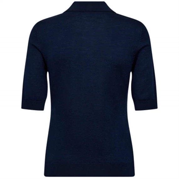 IVY Copenhagen Essex SS Polo Knit, Deep Navy Blue